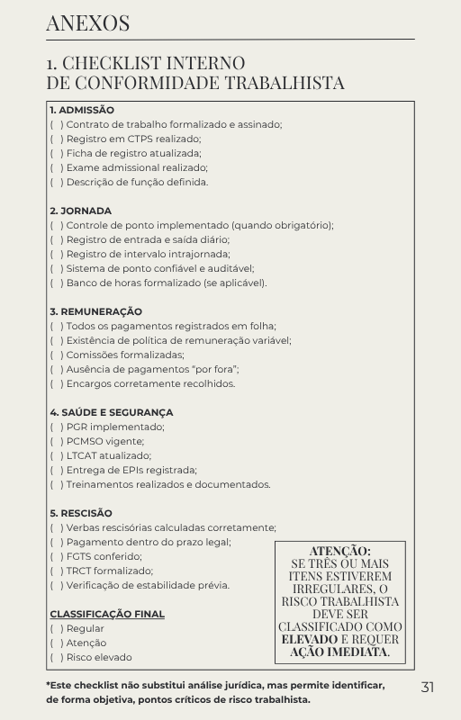 Exemplo de anexo do Manual de Decisão Trabalhista Preventiva