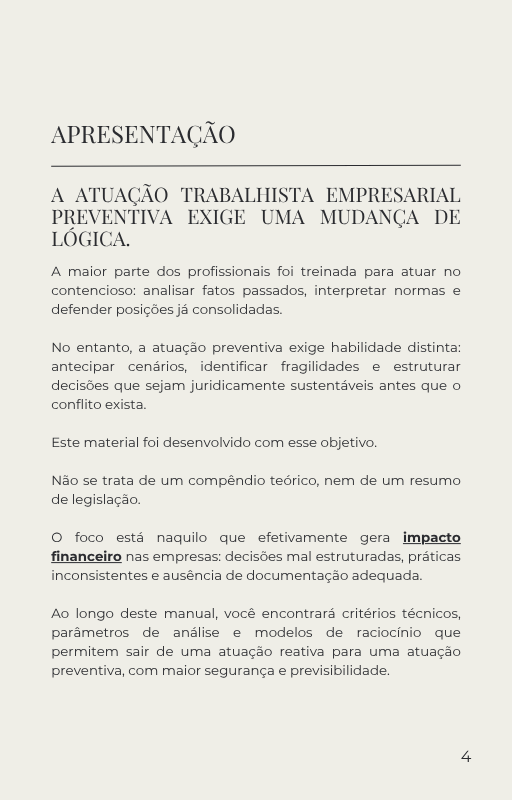 Apresentação do Manual de Decisão Trabalhista Preventiva